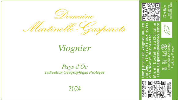 VIOGNIER BLANC 2024 BIO