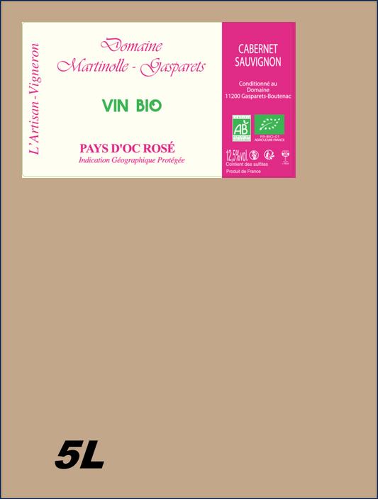 BIB BIO PAYS D'OC Rosé 100% Cabernet-Sauvignon