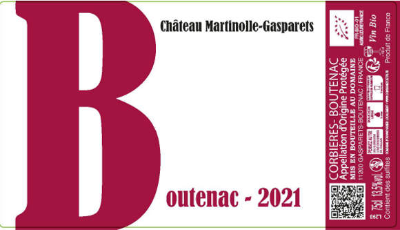 CRU BOUTENAC 2021 BIO