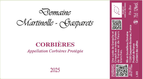 AOP CORBIERES ROSE 2025 BIO