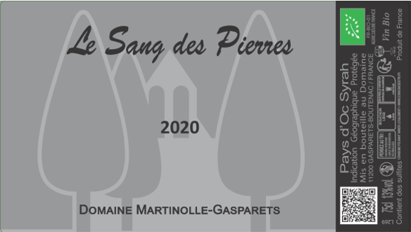 LE SANG DES PIERRES 2020 Parcellaire BIO